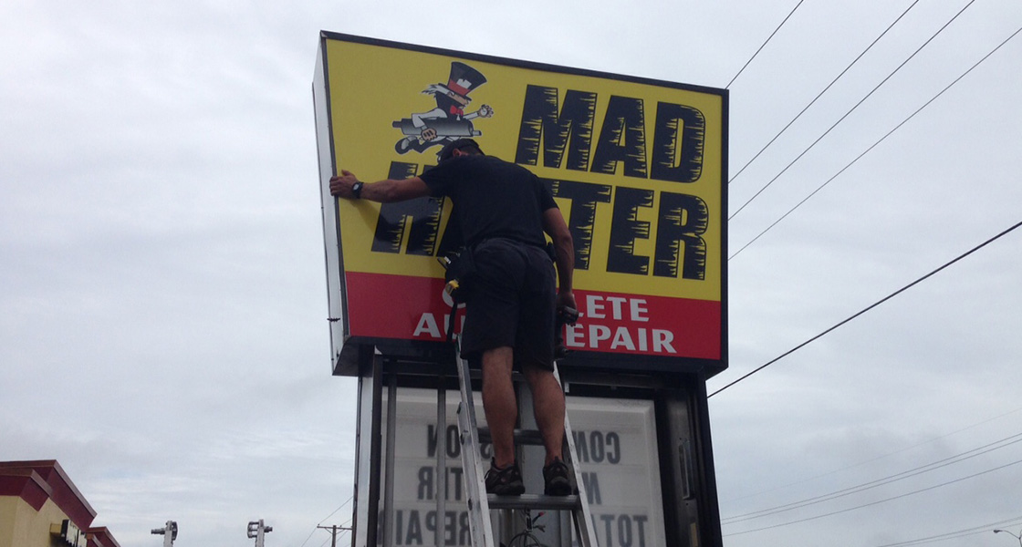 Outdoor Sign installation