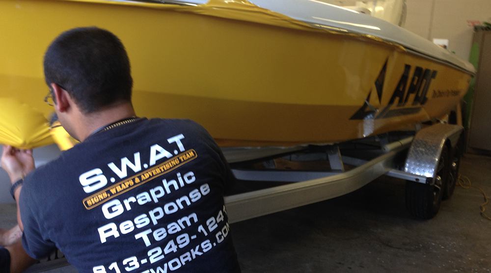 Boat Wrap Installation